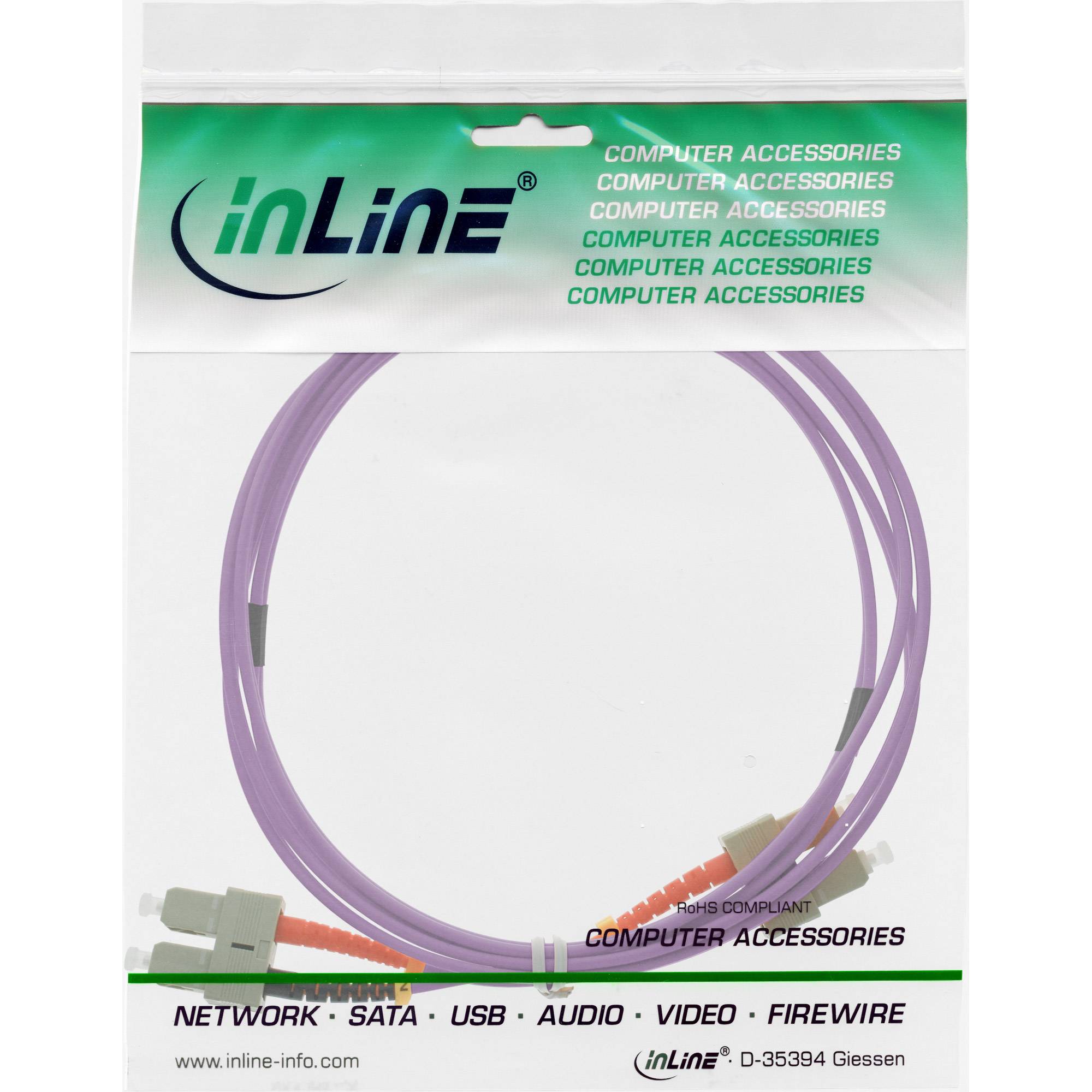 InLine® LWL Duplex Kabel, SC/SC, 50/125µm, OM4, 2m-1
