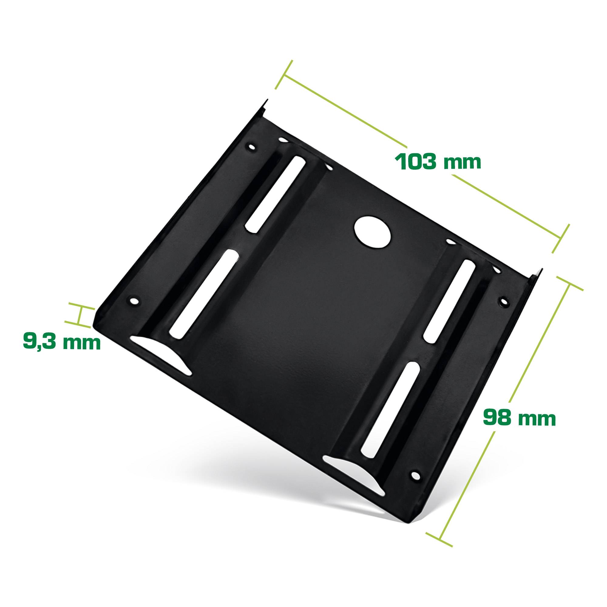 InLine® HDD/SSD Einbaurahmen, 2,5" auf 3,5", mit Einbauschrauben, schwarz-1
