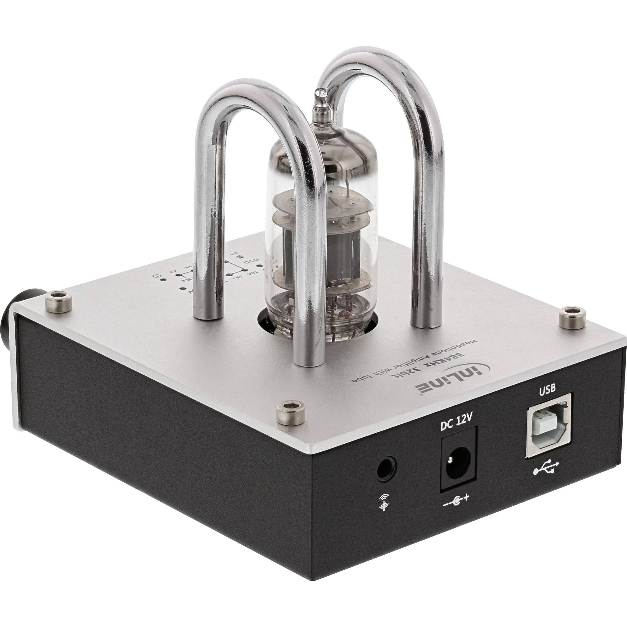 InLine® AmpUSB, Hi-Res AUDIO HiFi DSD Kopfhörer-Röhrenverstärker, 384kHz/32-Bit-1