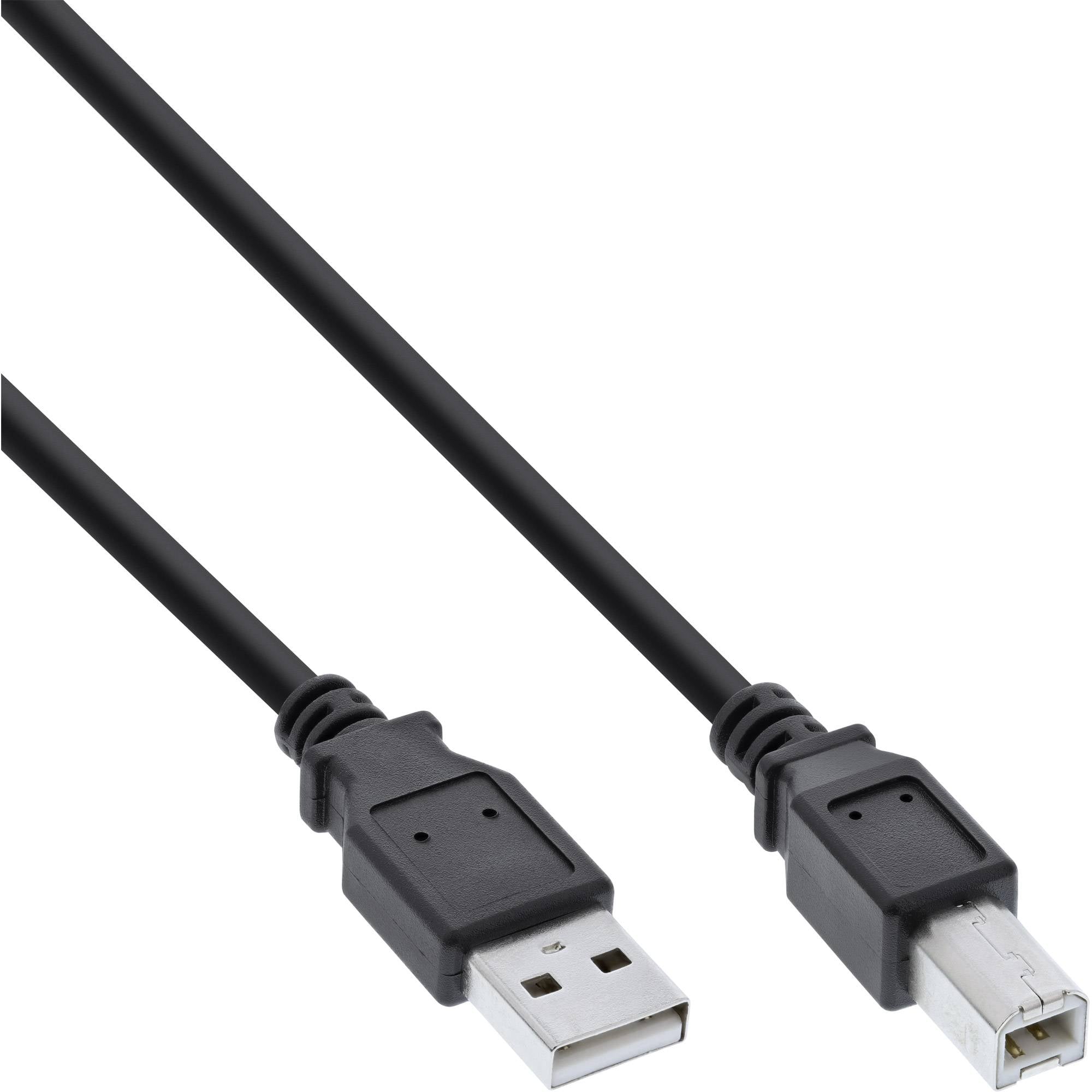 InLine® USB 2.0 Kabel, A an B, schwarz, 7m-0