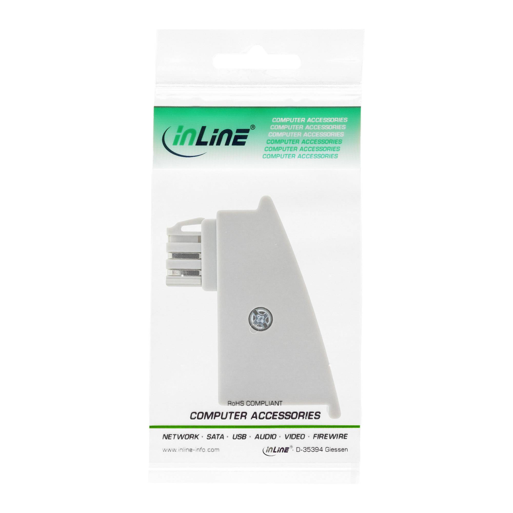 InLine® TAE-F Adapter, TAE-F Stecker auf RJ45 Buchse, 8P2C für Fritzbox, grau-1