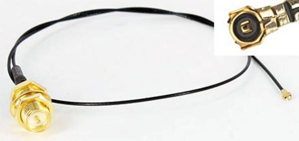 Pigtail Kabel MHF4 RP-SMA RSMA (30cm, für M.2 WLAN,3G,GPS)