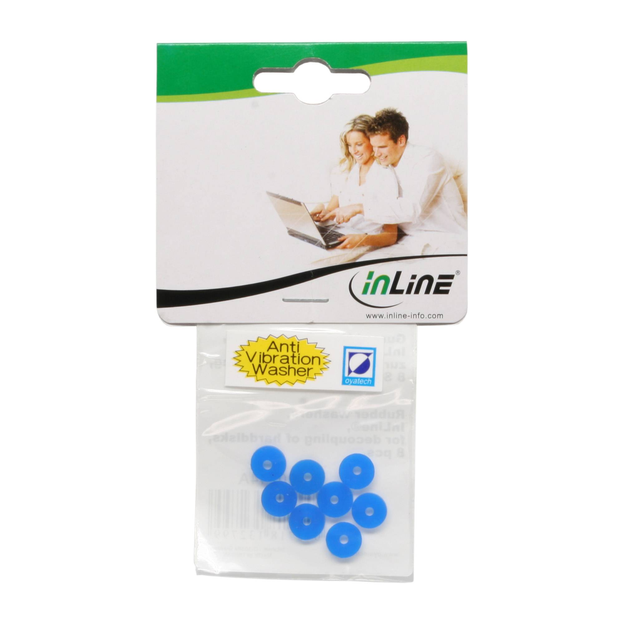 InLine® Silikon Unterlegscheiben, zur Laufwerks-Entkopplung, 8 Stück-2