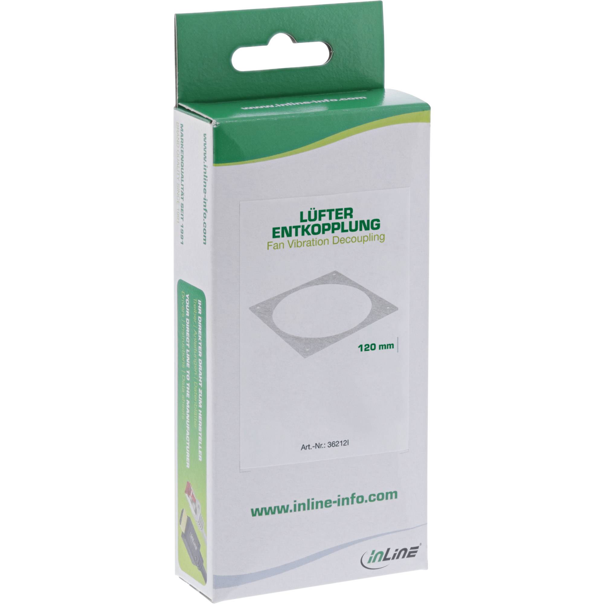 INLINE - Lüfter Entkopplung - für 120mm Lüfter-1