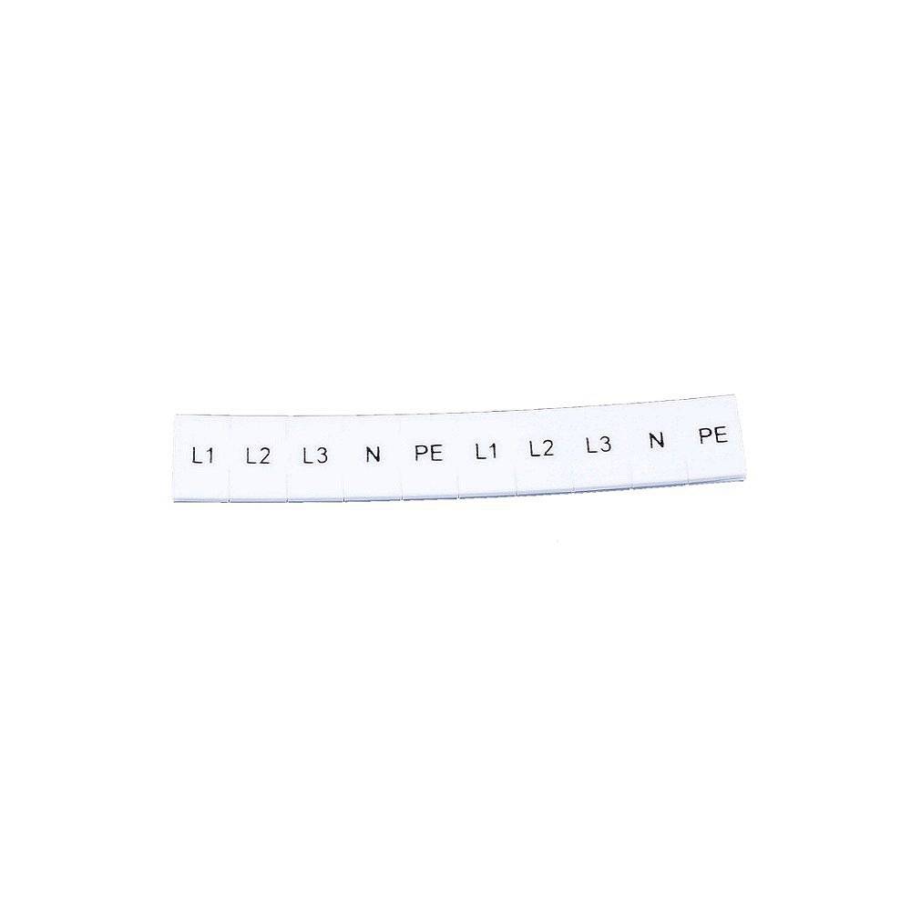 10St. Phoenix ZB 6,LGS:L1-N,PE Marker für Klemmen Streifen Weiss beschriftet beschriftbar mit: CMS-P1-PLOTTER län-0