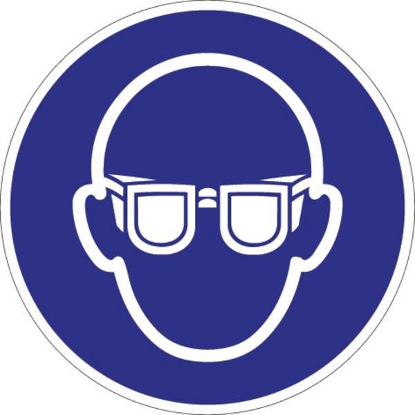 Gebotszeichen ASR A1.3/DIN EN ISO 7010, Folie, Augenschutz benutzen