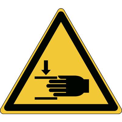 ISO 7010 W024 Warnung vor Handverletzungen; Minipiktogramm selbstklebend 50 mm; 6 Schilder
