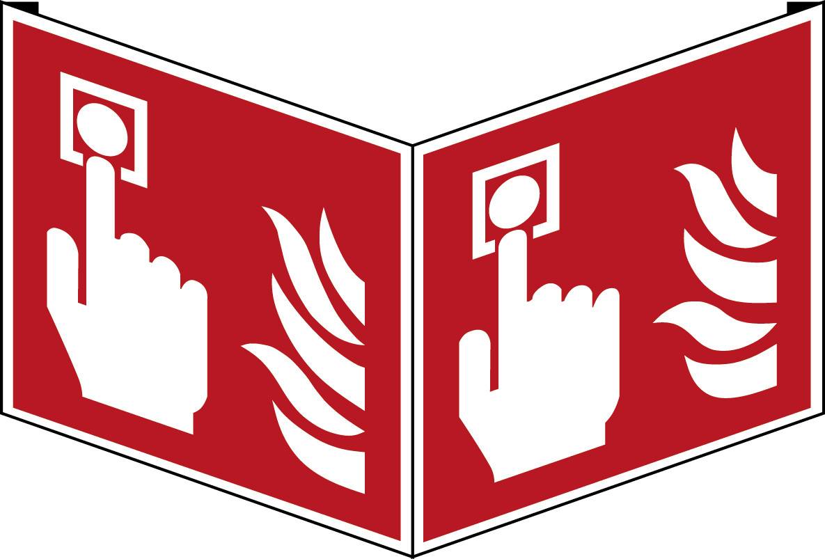 Brandschutz • Brandmelder • F005 • 151x151 mm • B-455 • Fahne-0