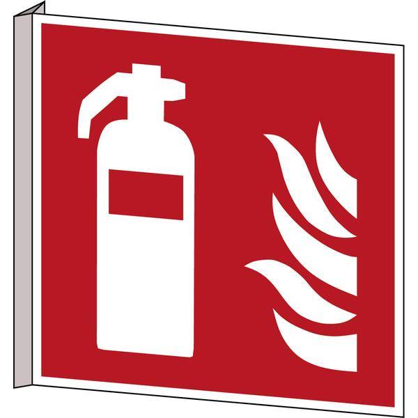 Brandschutz • Feuerlöscher • F001 • 151x151 mm • B-455 • Fahne-0
