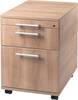 Rollcontainer Belo H590xB428xT580mm Nussbaumdekor 1Schubl.u.1Hängeregisterauszug