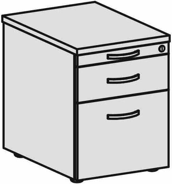 Rollcontainer Flex 438x565x600mm buche - Artikel: 821007870