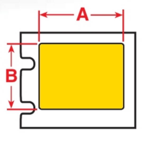 Brady BBP30 Polyester aufgeschäumt-Etiketten B30EP-171-593-YL gelb glänzend; 26,92 x 12,7 mm; selbstklebend 500 Etiketten