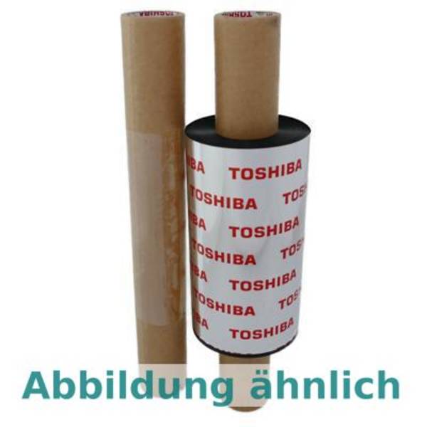 Toshiba Farbband B8530220AW6F schwarz Premium Wachs 220mm x 300m 1 VE 1 - Farbband