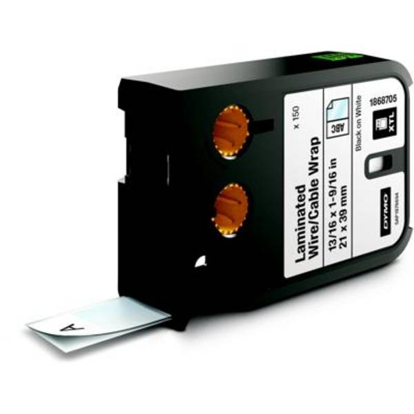 Dymo XTL Vinyl-Etiketten selbstlaminierend schwarz auf weiß; 21 x 39 mm; selbstklebend 150 St.