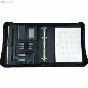 Tagungsmappe Arezzo I A4 Leder schwarz-1