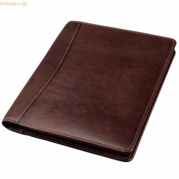 Alassio Schreibmappe "MONACO", A5, Leder, dunkelbraun-antik