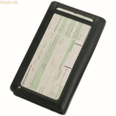 Reiseorganizer RFID Document Safe 22,5x13x3cm Leder schwarz-1