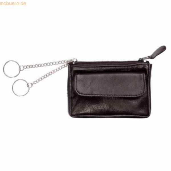 Schlüsseletui 11x7,5cm Leder schwarz