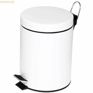 Tretabfalleimer 5 Liter weiß-0