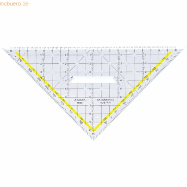Aristo TZ - Geodreieck - 22.5 cm - 45°, 45° - klar