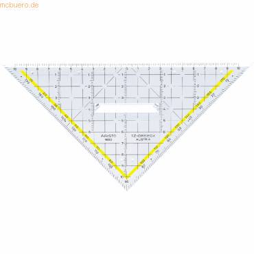 Aristo TZ - Geodreieck - 22.5 cm - 45°, 45° - klar