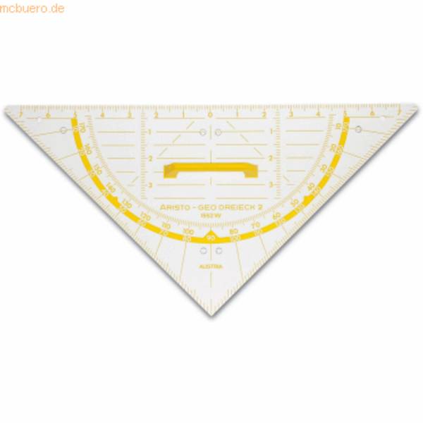 Aristo AR1552W, 45° Dreieck, Glanz, Kunststoff, Transparent, Weiß, Gelb, 80 cm, 1 Stück(e)