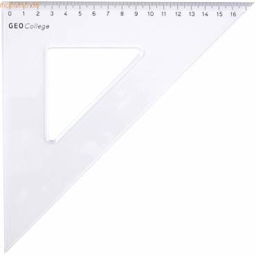 Zeichendreieck Geocollege Polystyrol 45 Grad 260mm transparent-0