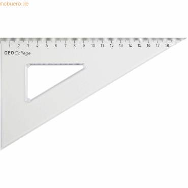 Zeichendreieck Geocollege Polystyrol 60 Grad 240mm transparent-0