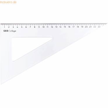 Zeichendreieck Geocollege Polystyrol 60 Grad 300mm transparent-0