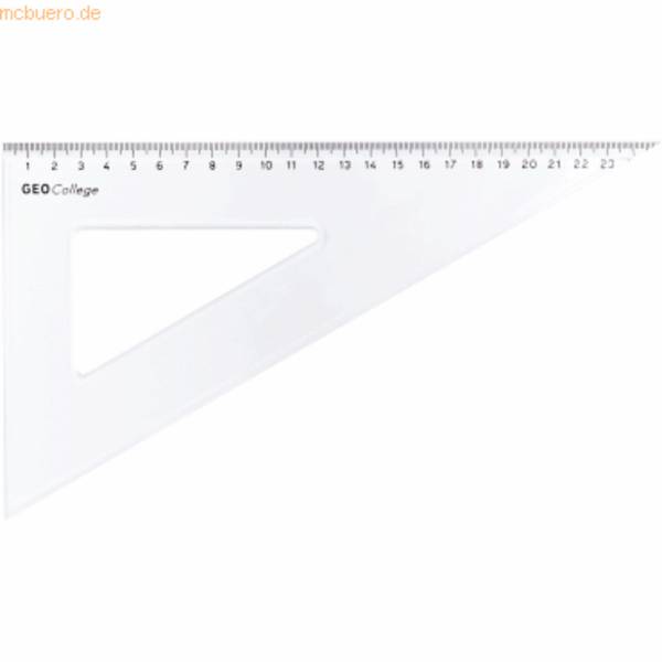 Zeichendreieck Geocollege Polystyrol 60 Grad 300mm transparent