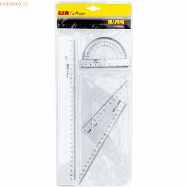 Geometrie-Set Geocollege 4-teilig transparent-0
