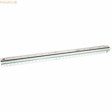 Dreikantmaßstab Maschinenbau Kunststoff 30cm weiß-0