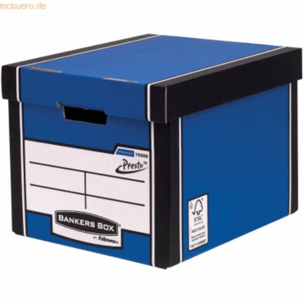 Archivbox hoch Premium BxHxT 34,2x30,3x40cm blau