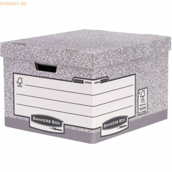 Archivbox groß BxHxT 38,7x29,4x44,5cm grau