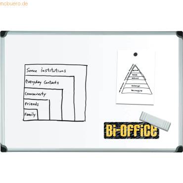 Whiteboard Maya Serie W magnetisch Aluminiumrahmen 150x100cm-1