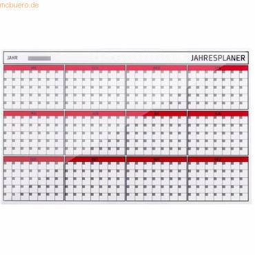 Glasboard Jahresplaner 12 Monaten 78x48cm-0