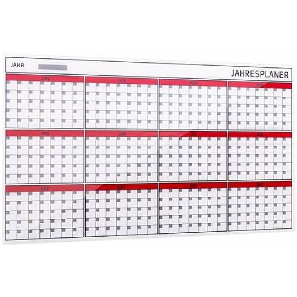 Glasboard Jahresplaner 12 Monaten 78x48cm-1