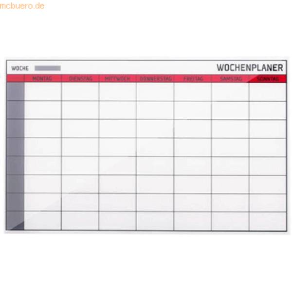Glasboard Wochenplaner 7 Tage 78x48cm