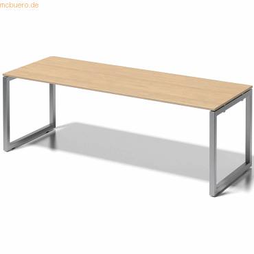 Schreibtisch Cito BxTxH 220x80x74cm ahorn Gestell silber-0