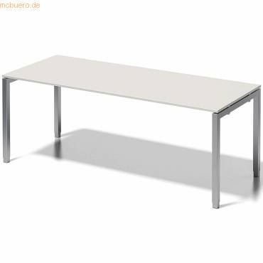 Schreibtisch Cito BxTxH 200x80x65-85cm grauweiß Gestell silber-0