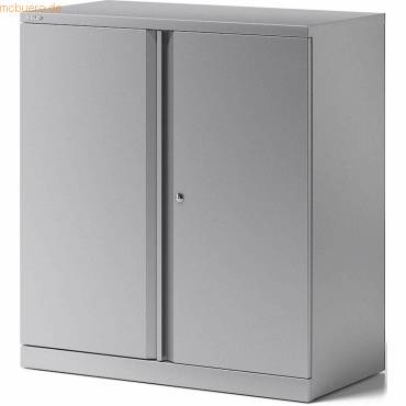 Flügeltürenschrank Essentials 1 Fachboden 2 Ordnerhöhen silber-0