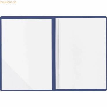 Bewerbungsmappe Karton Linienstruktur 2-teilig blau-1