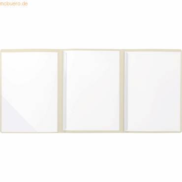 Bewerbungsmappe Karton Linienstruktur 3-teilig chamois-1