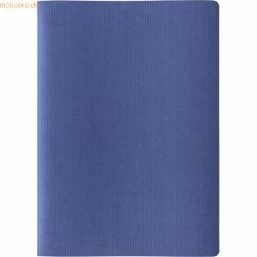 Präsentationsmappe Karton Linienstruktur 3-teilig blau-0