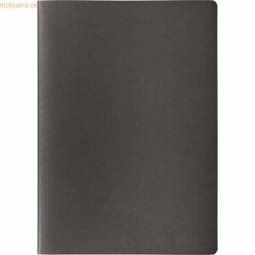 Präsentationsmappe Karton Linienstruktur 3-teilig schwarz-0