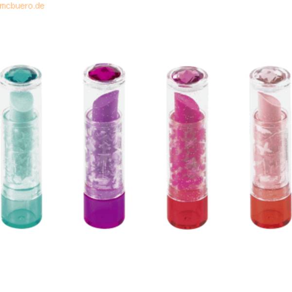 Radiergummi Lipstick Girls 7x2cm farbig sortiert
