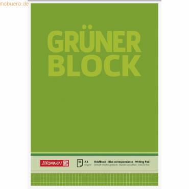 Briefblock Der grüne Block A4 60g/qm rautiert 50 Blatt-0