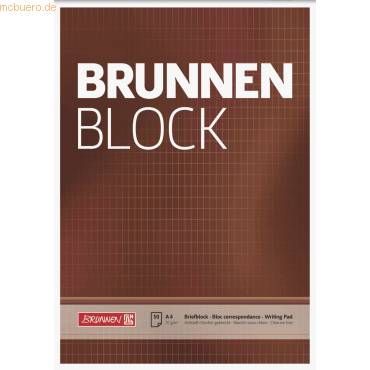 Briefblock Brunnenblock A4 70g/qm rautiert 50 Blatt-0