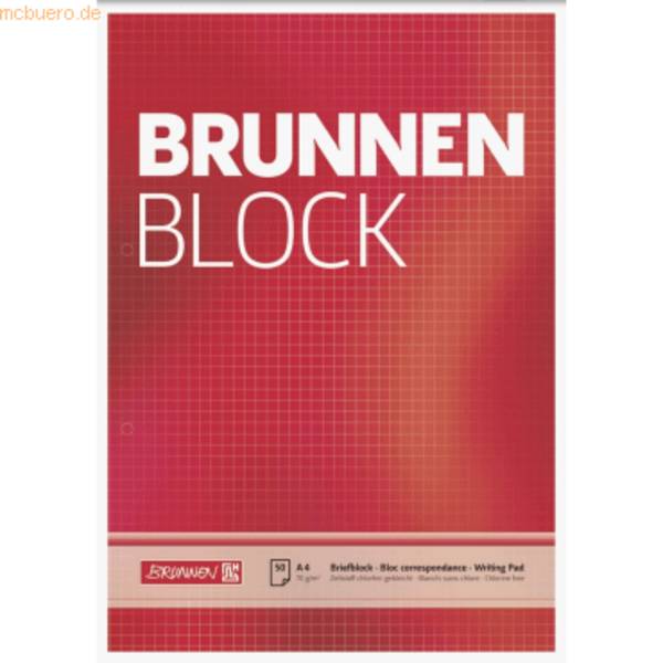 Briefblock Brunnenblock A4 70g/qm kariert 2-fach gelocht 50 Blatt