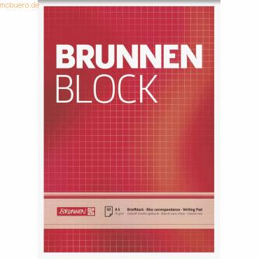 Briefblock Brunnen A5 70g/qm kariert 50 Blatt-0